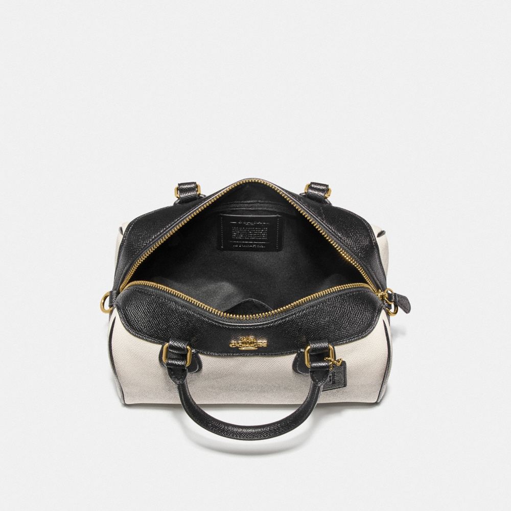 COACH F75920 MINI BENNETT SATCHEL IN COLORBLOCK GOLD/CHALK/BLACK