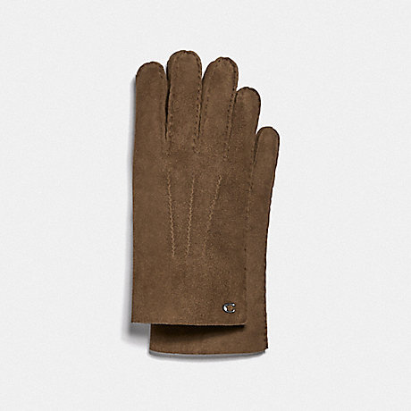 COACH SHEARLING GLOVES - TAUPE - F75939