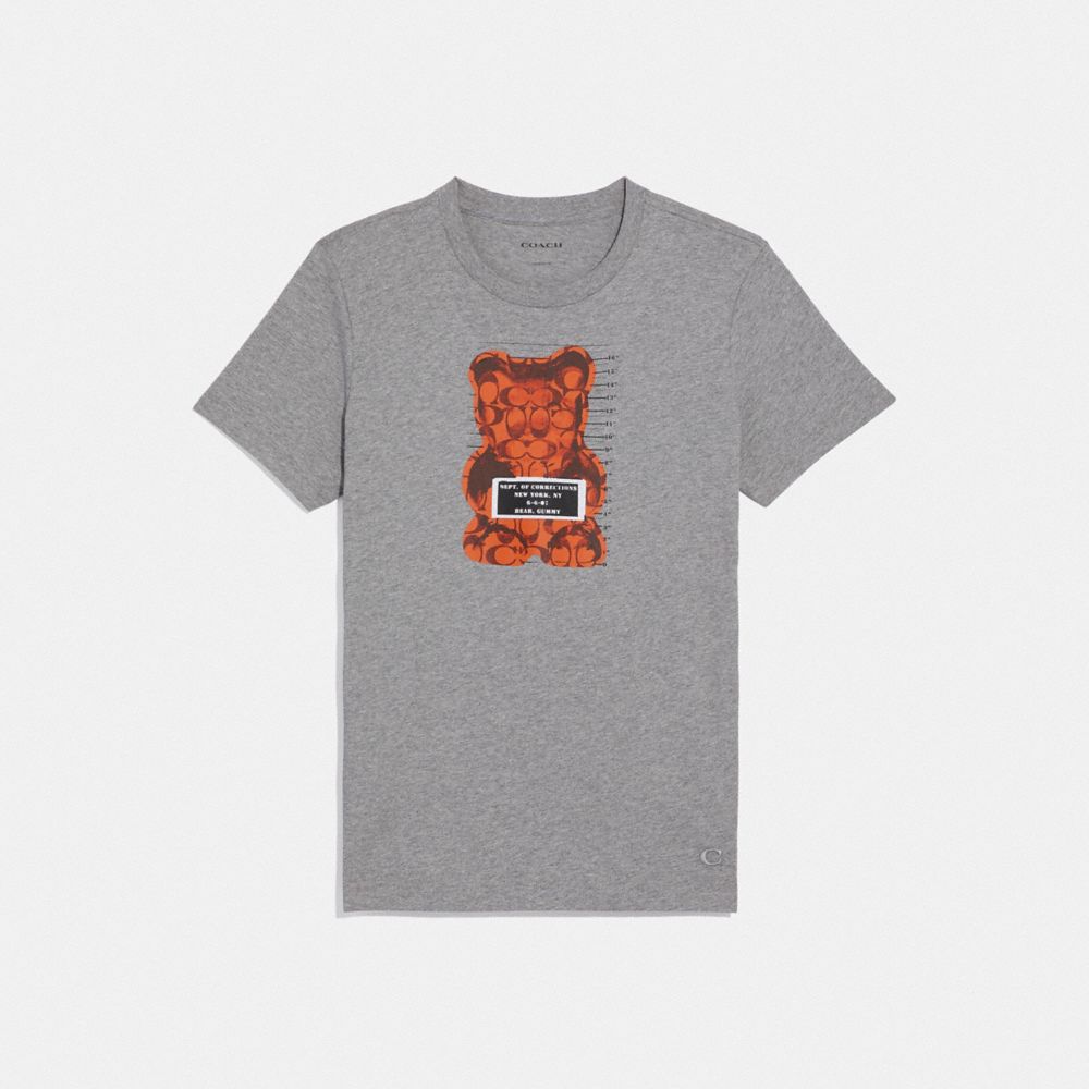 COACH F76049 VANDAL GUMMY T-SHIRT GREY