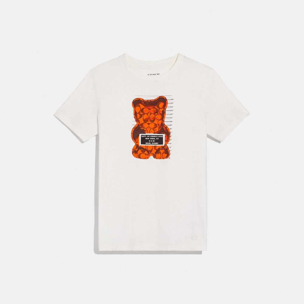 COACH VANDAL GUMMY T-SHIRT - WHITE - F76049