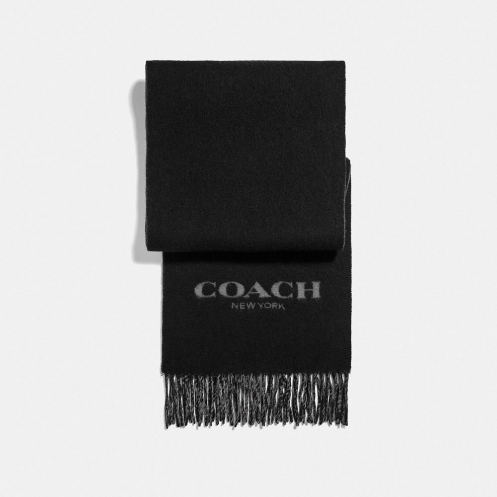 COACH F76053 SIGNATURE SCARF BLACK/GREY