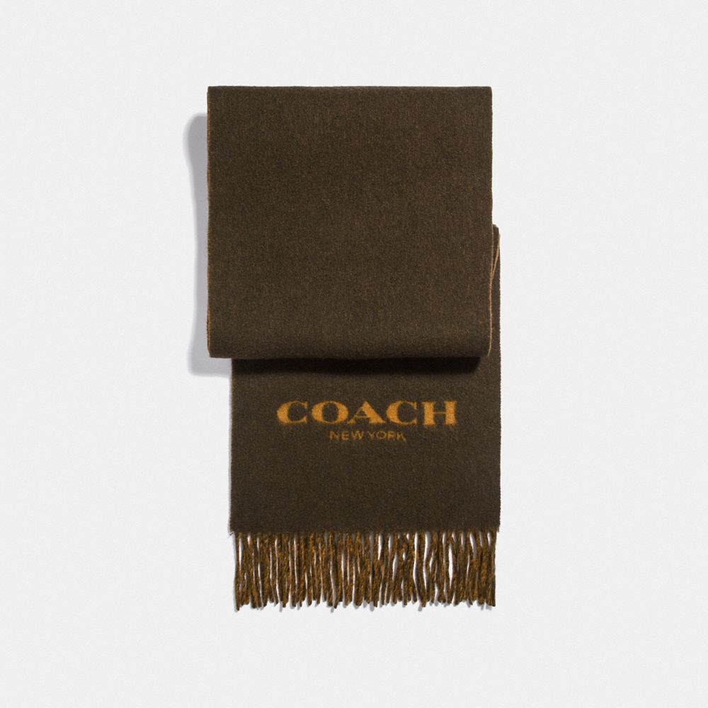 COACH F76053 Signature Scarf OLIVE AMBER