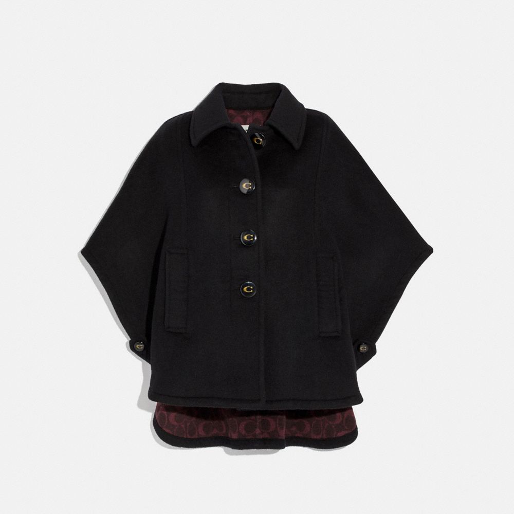 SHORT CAPE - BLACK - COACH F76280