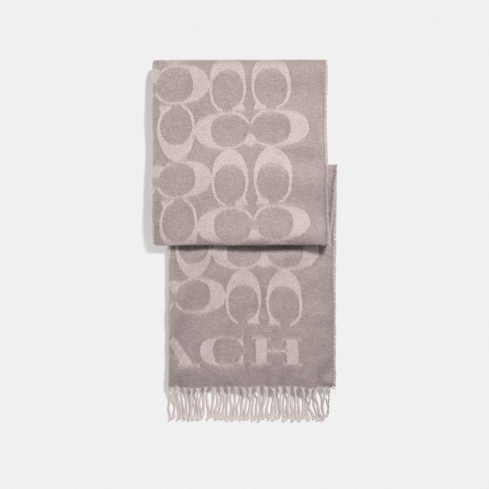 SIGNATURE OVERSIZED MUFFLER - F76384 - GREY BIRCH