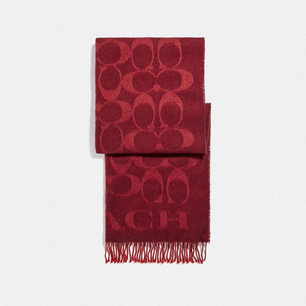 SIGNATURE OVERSIZED MUFFLER - 1941 RED - COACH F76384