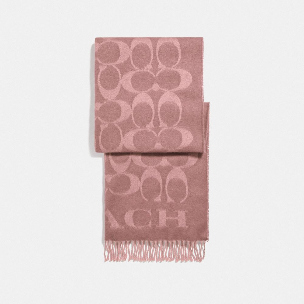 SIGNATURE OVERSIZED MUFFLER - PINK PETAL - COACH F76384