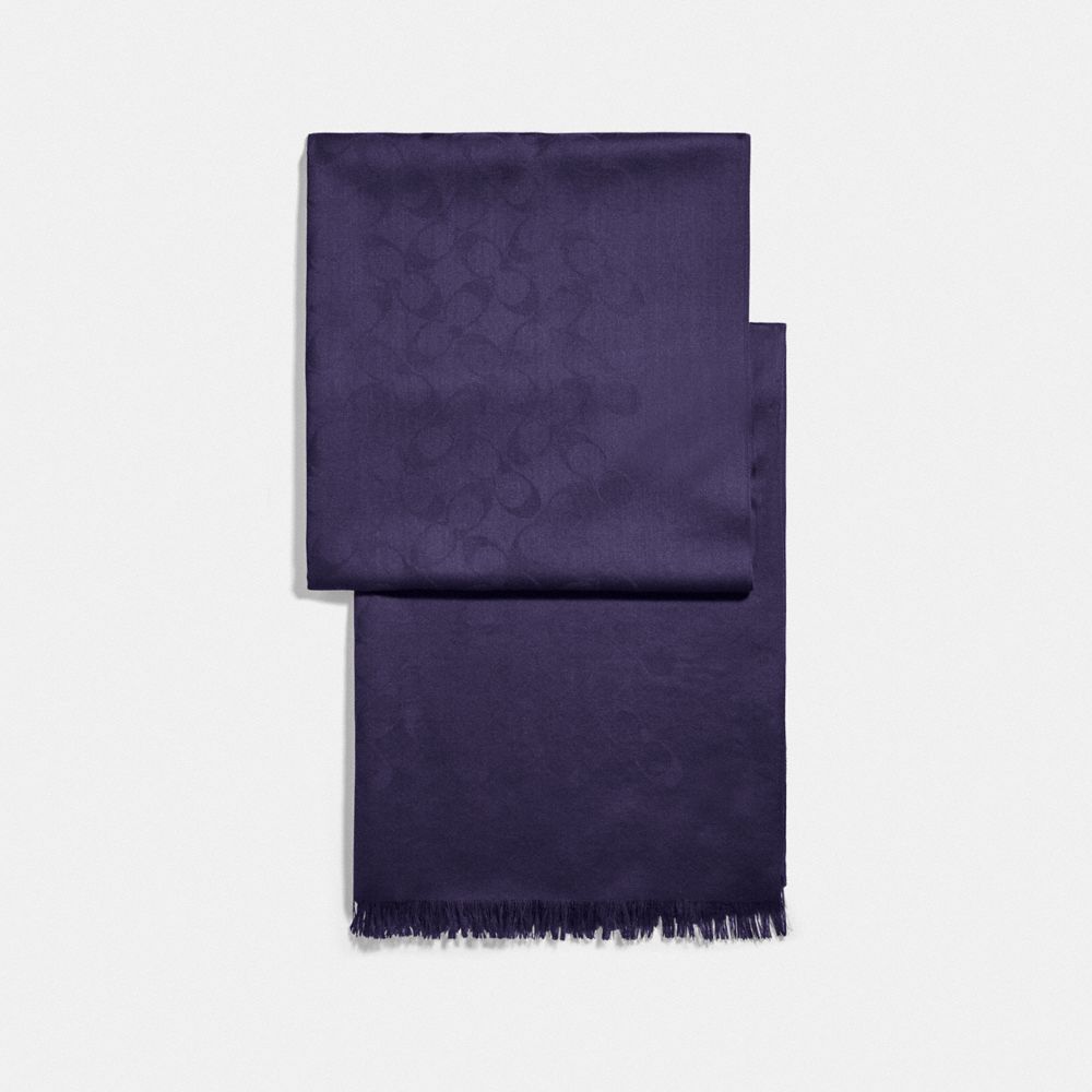 SIGNATURE WRAP - DARK PURPLE - COACH F76394