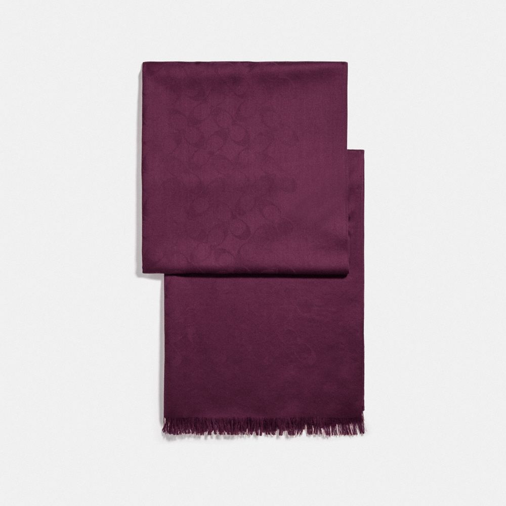 SIGNATURE WRAP - DARK BERRY - COACH F76394