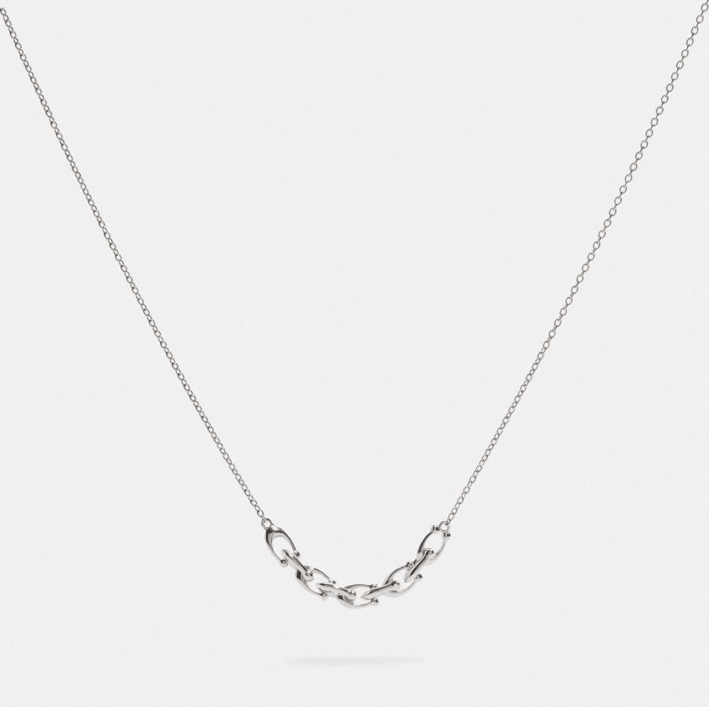 COACH F76473 Signature Link Necklace SILVER
