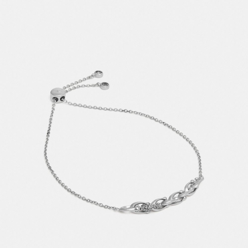 COACH LINK SLIDER BRACELET - F76474 - SILVER