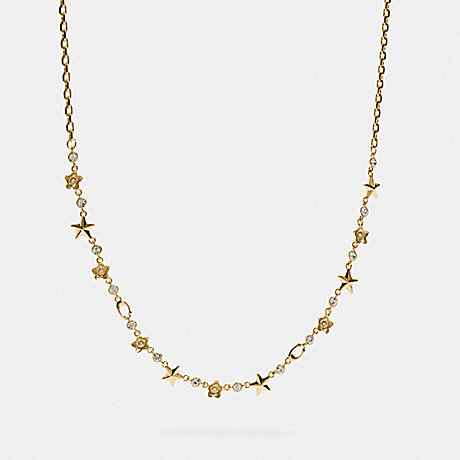 COACH F76483 FLORAL STAR NECKLACE GOLD