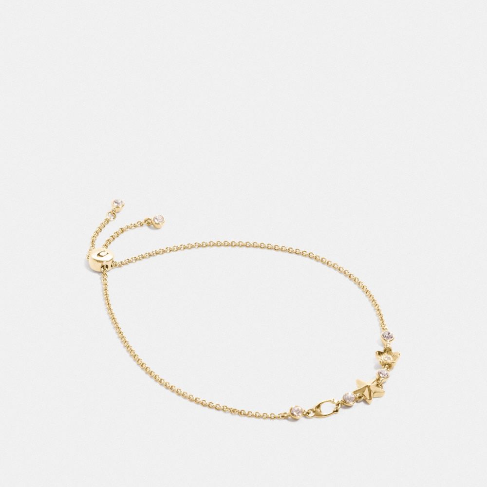 COACH F76484 Floral Star Slider Bracelet GOLD