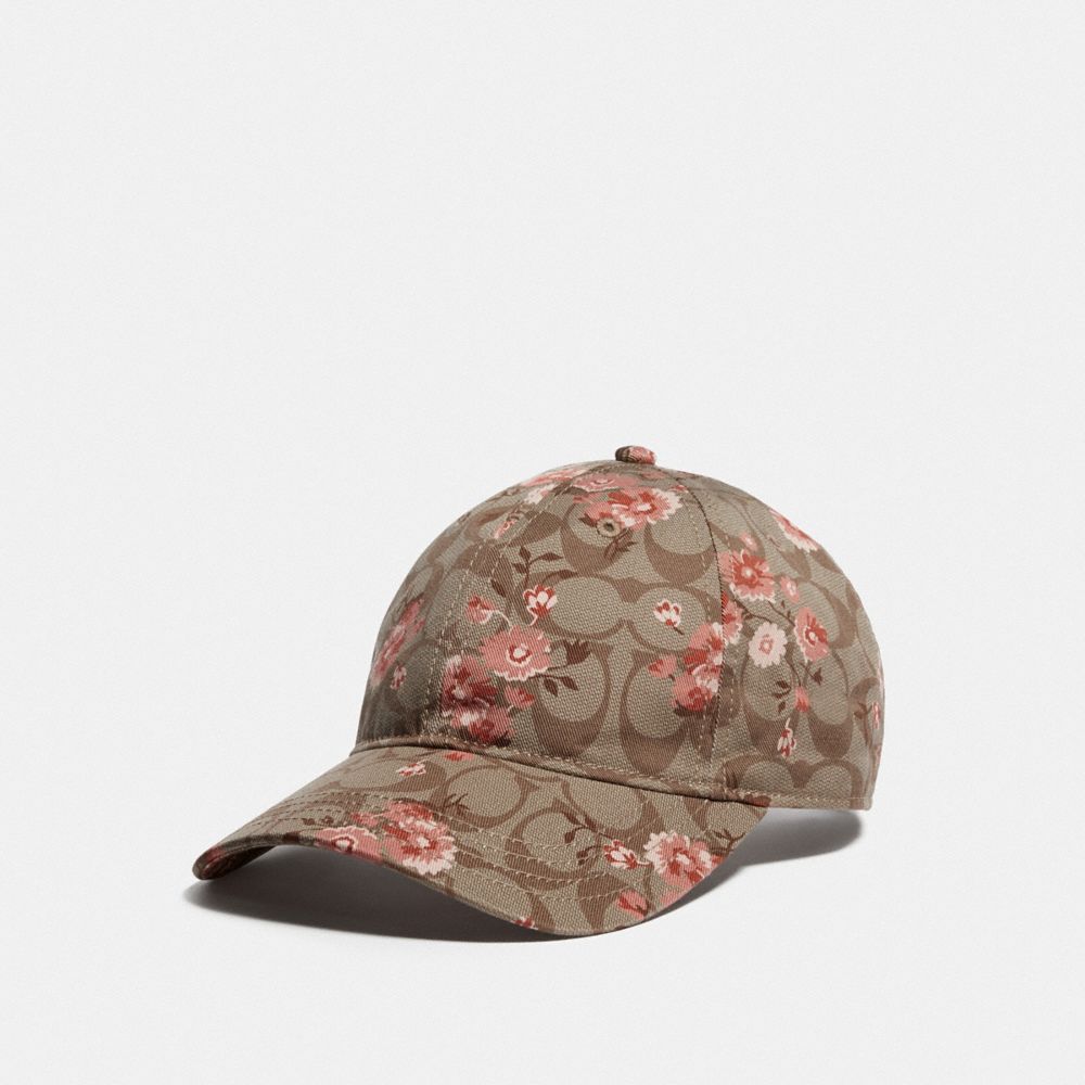 COACH F76487 - SIGNATURE PRAIRIE DAISY PRINT HAT KHAKI