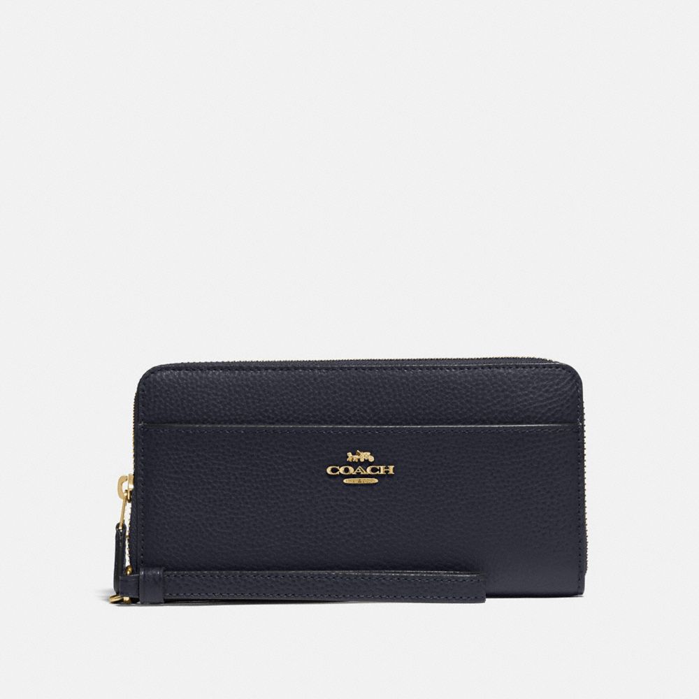 ACCORDION ZIP WALLET - F76517 - MIDNIGHT/GOLD