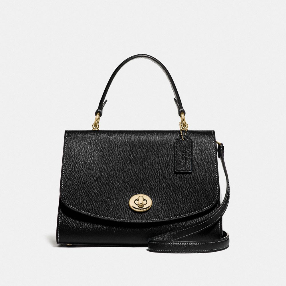 COACH TILLY TOP HANDLE SATCHEL - BLACK/GOLD - F76618