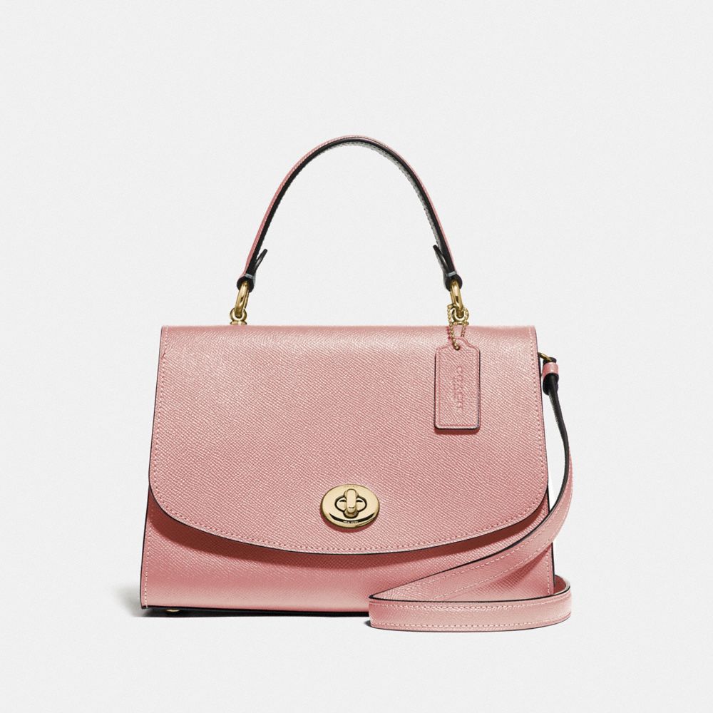 Coach Tilly top handle satchel with cherry bag charm