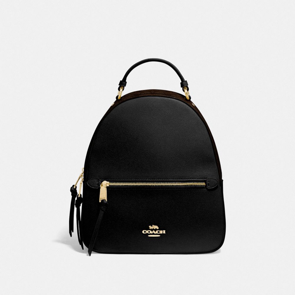 COACH F76622 JORDYN BACKPACK WITH SIGNATURE CANVAS BROWN/BLACK/GOLD