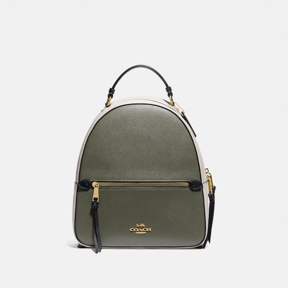 COACH JORDYN BACKPACK IN COLORBLOCK - MILITARY GREEN MUTLI/GOLD - F76623