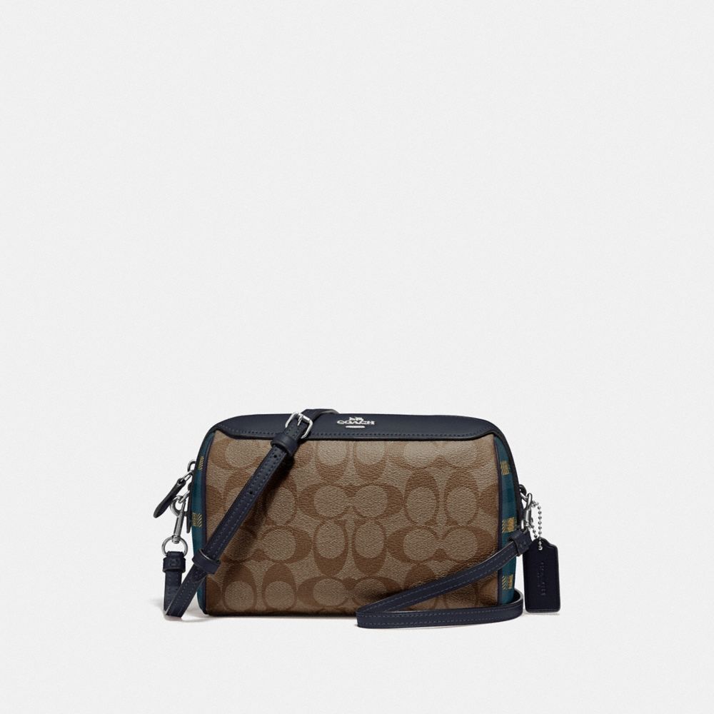 Coach COACH Signature Gingham Check Print Bennett Crossbody