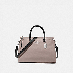 COACH MIA SATCHEL IN COLORBLOCK - GREY BIRCH MULTI/SILVER - F76641