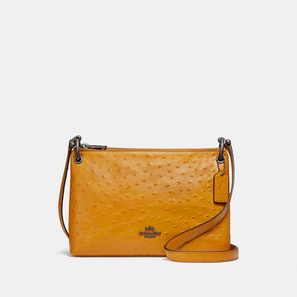 COACH F76644 Mia Crossbody MUSTARD YELLOW/BLACK ANTIQUE NICKEL