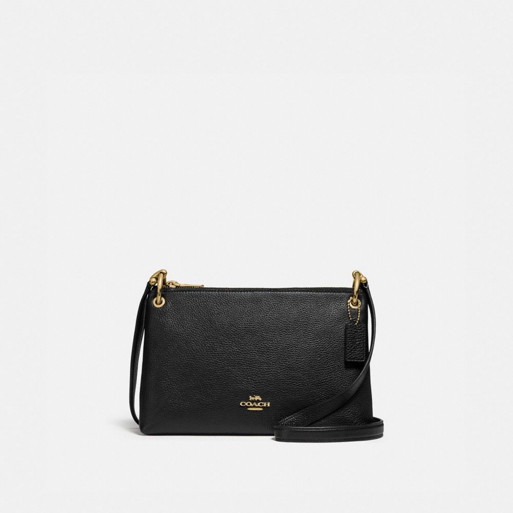 COACH F76645 MIA CROSSBODY BLACK/GOLD