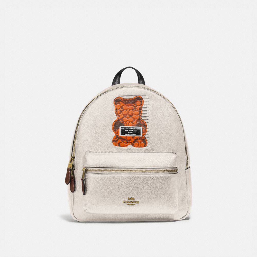 MEDIUM CHARLIE BACKPACK WITH VANDAL GUMMY - F76656 - CHALK MULTI/GOLD