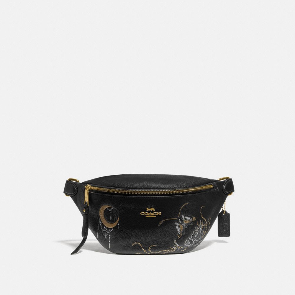 COACH F76661 Belt Bag With Chelsea Animation BLACK/MULTI/IMITATION GOLD