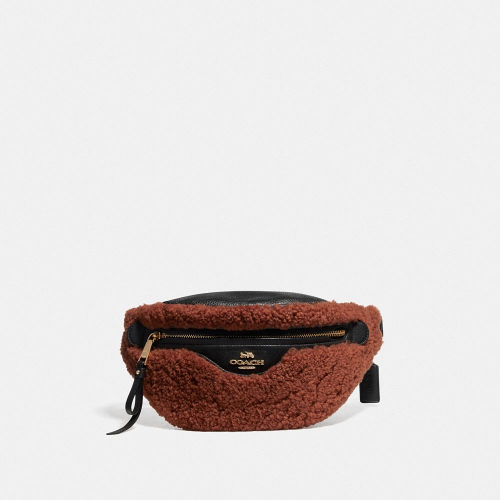 COACH F76662 BELT BAG GINGER/BLACK/IMITATION-GOLD