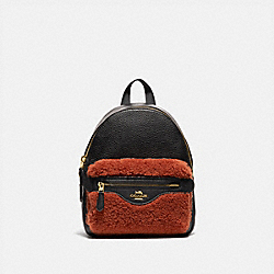 MINI CHARLIE BACKPACK - F76666 - GINGER/BLACK/IMITATION GOLD