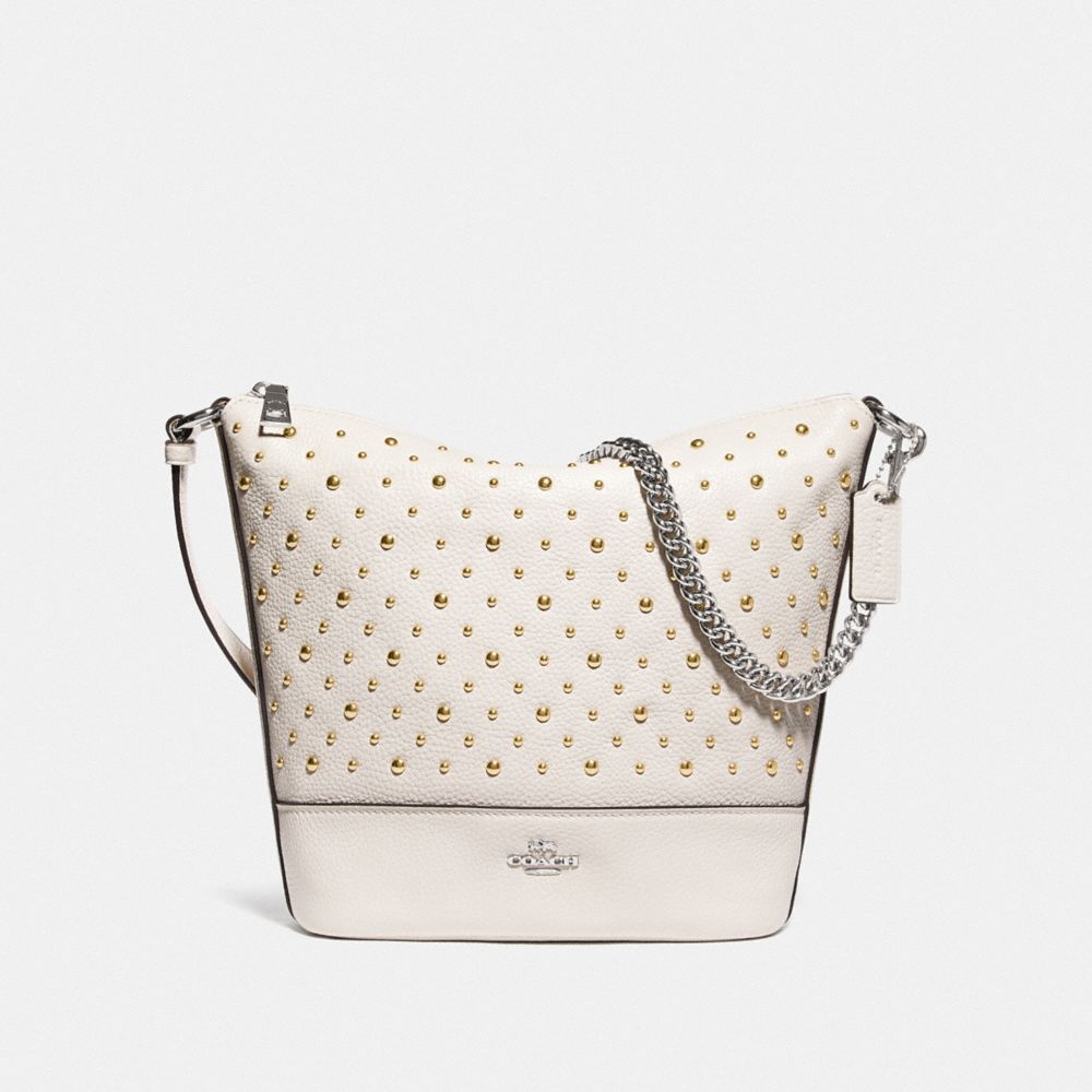 COACH F76671 SMALL PAXTON DUFFLE WITH RIVETS CHALK/SILVER