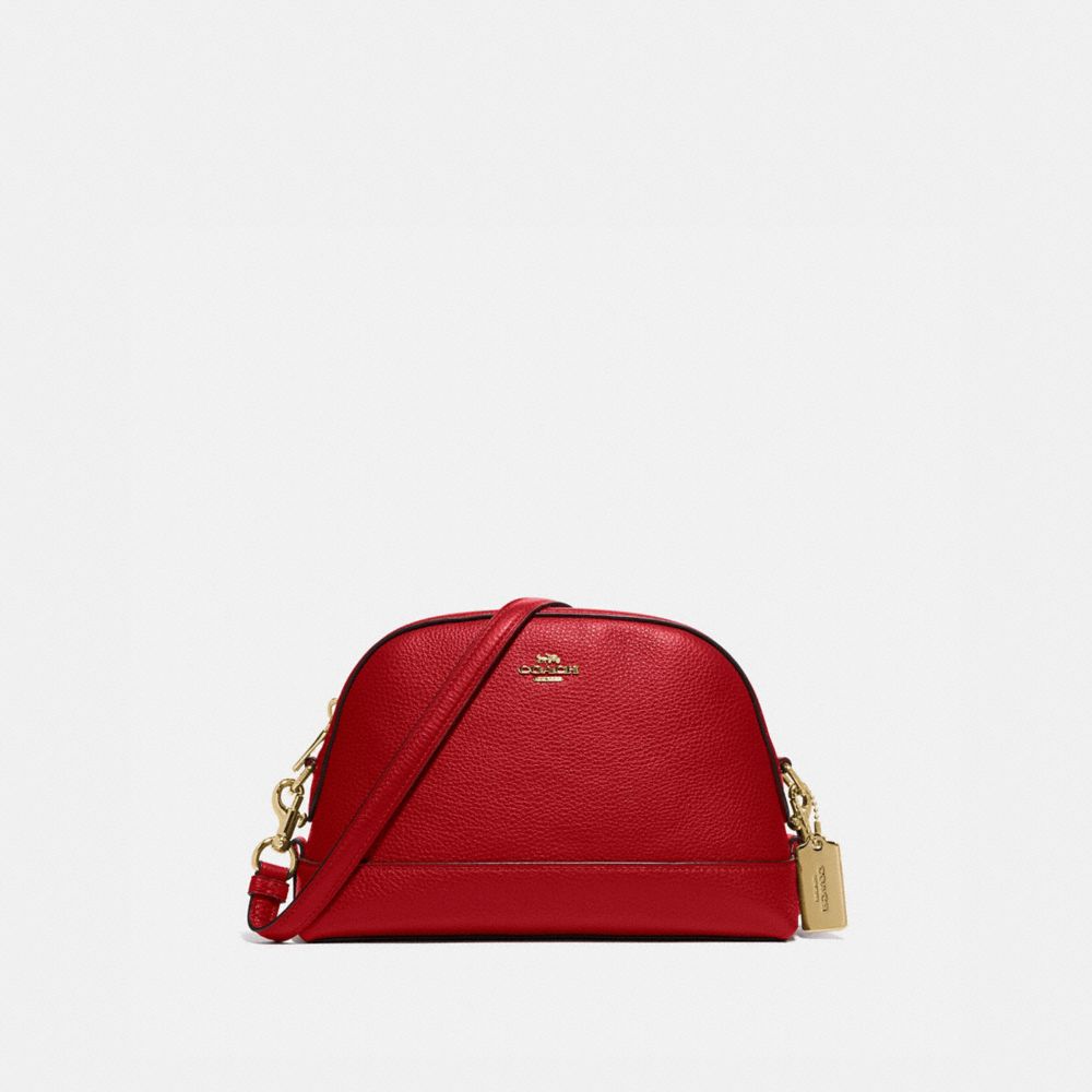 COACH F76673 DOME CROSSBODY IM/TRUE-RED