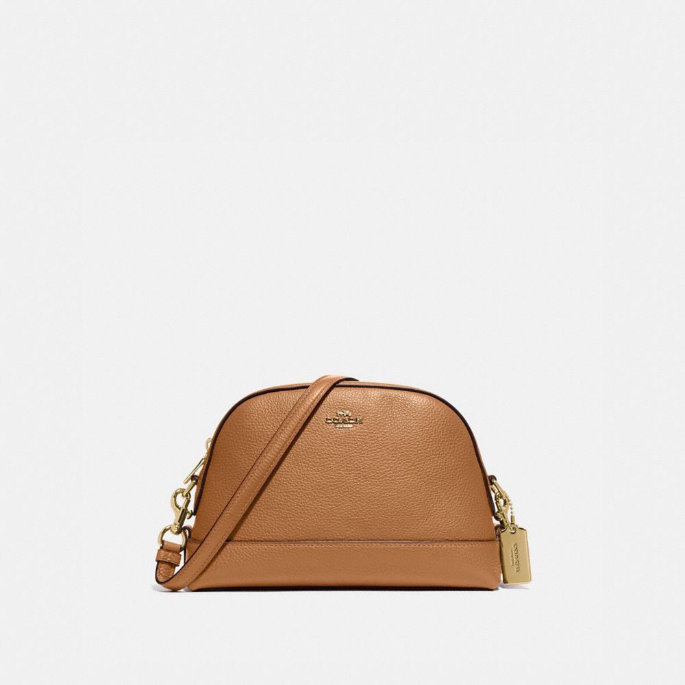 DOME CROSSBODY - F76673 - IM/LIGHT SADDLE