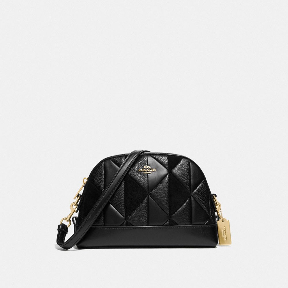 DOME CROSSBODY WITH PATCHWORK - F76675IMBLK - IM/BLACK