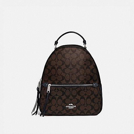 COACH JORDYN BACKPACK IN BLOCKED SIGNATURE CANVAS - SV/BROWN MIDNIGHT - F76715
