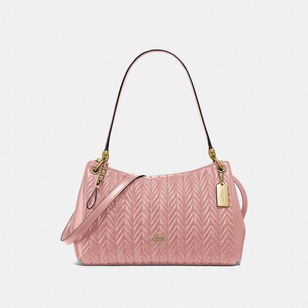 COACH F76721 Small Mia Shoulder Bag With Quilting IM/PINK PETAL