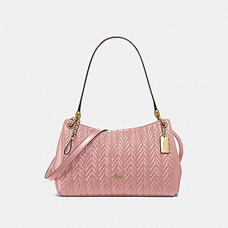 COACH F76721 SMALL MIA SHOULDER BAG WITH QUILTING IM/PINK PETAL