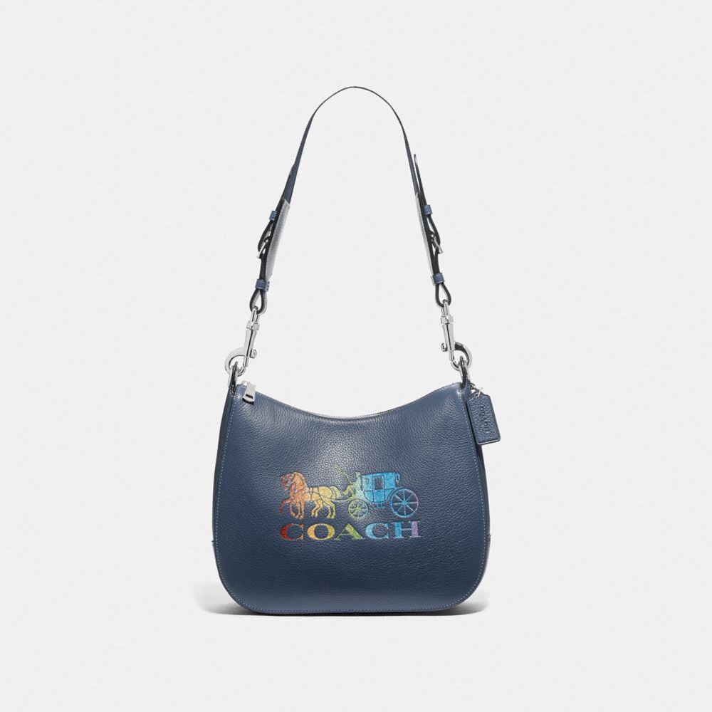 JES HOBO WITH RAINBOW HORSE AND CARRIAGE - F76766 - DENIM/MULTI/SILVER