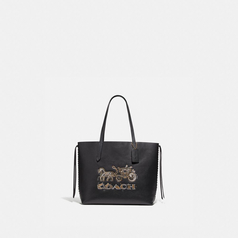 COACH F76776 - TOTE WITH CHELSEA ANIMATION BLACK/MULTI/IMITATION GOLD