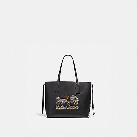 COACH F76776 TOTE WITH CHELSEA ANIMATION BLACK/MULTI/IMITATION GOLD