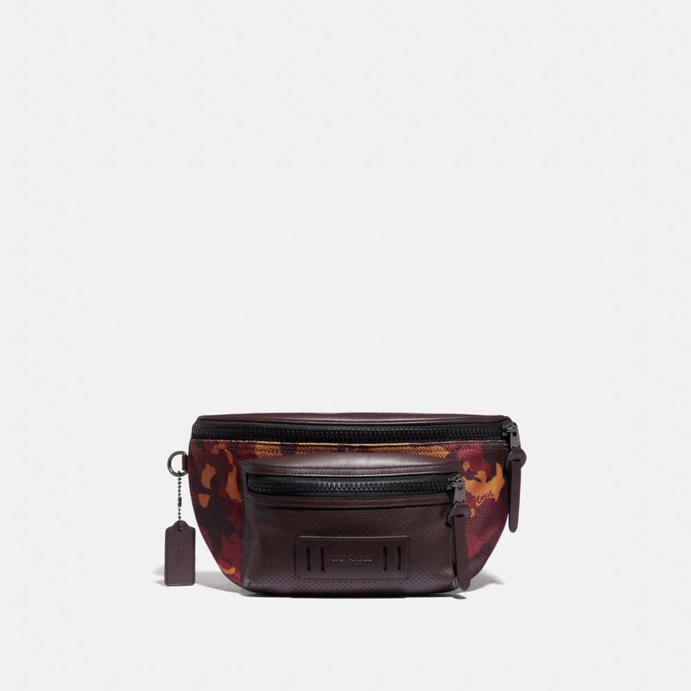 COACH TERRAIN BELT BAG WITH CAMO PRINT - RUST/BLACK ANTIQUE NICKEL - F76785