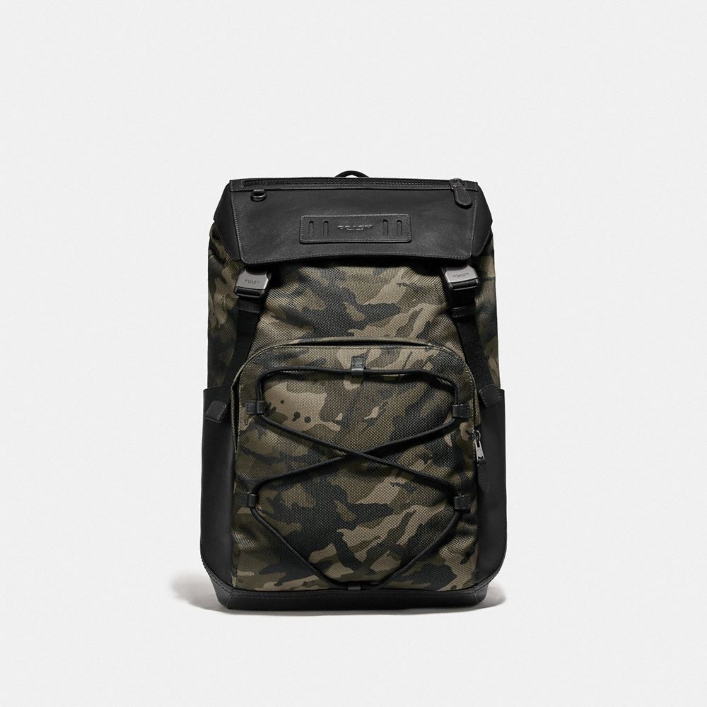 TERRAIN BACKPACK WITH CAMO PRINT - F76786 - GREEN/BLACK ANTIQUE NICKEL