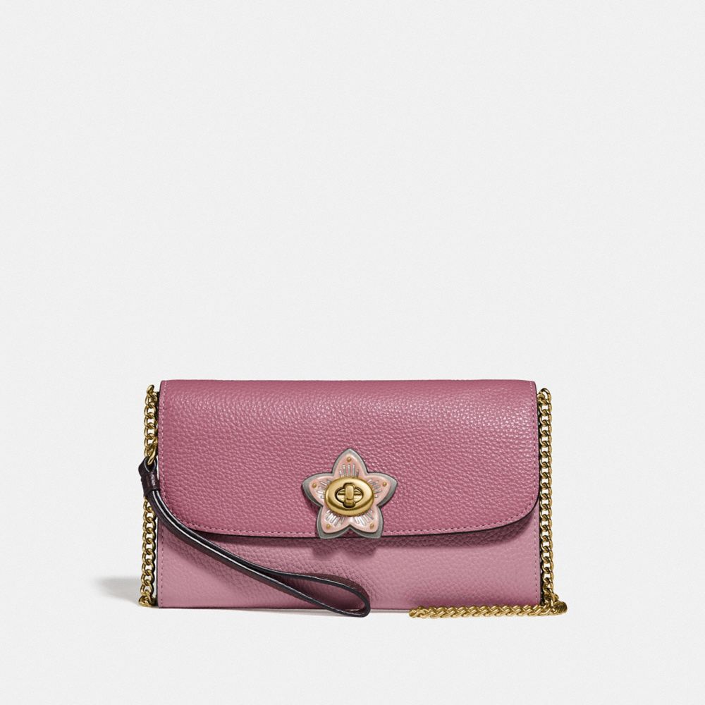 COACH F76824 - CHAIN CROSSBODY IM/ROSE