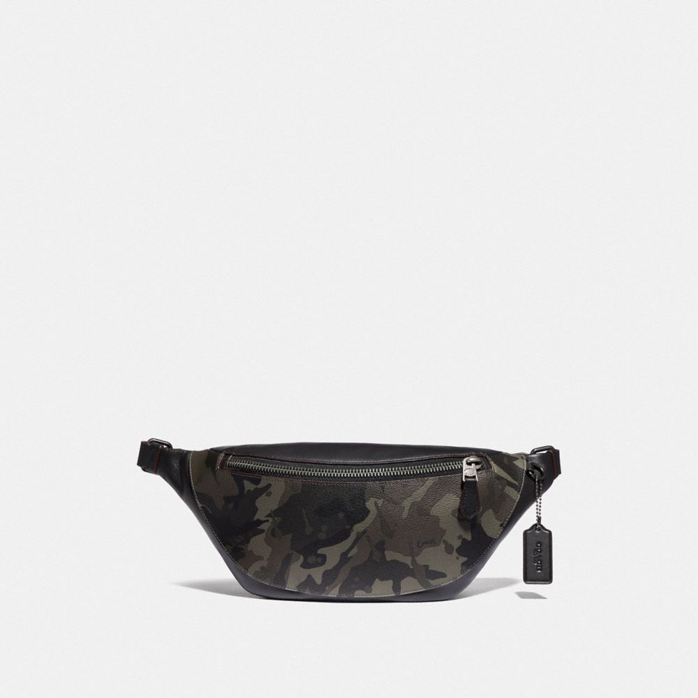 WARREN BELT BAG WITH CAMO PRINT - F76845 - GREEN/BLACK ANTIQUE NICKEL