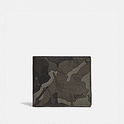 COACH F76851 3-in-1 Wallet With Camo Print GREEN/BLACK ANTIQUE NICKEL