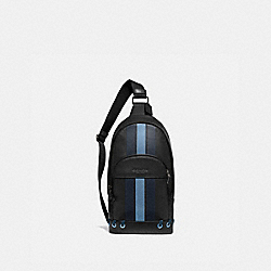 HOUSTON PACK WITH BASEBALL STITCH - BLACK/ MIDNIGHT NAVY/ WASHED BLUE/BLACK ANTIQUE NICKEL - COACH F76867