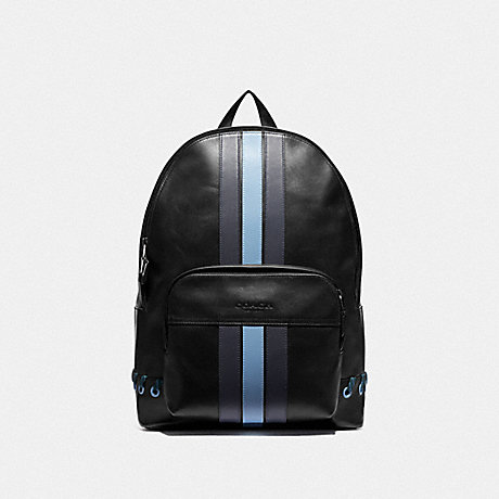 COACH HOUSTON BACKPACK WITH BASEBALL STITCH - BLACK/ MIDNIGHT NAVY/ WASHED BLUE/BLACK ANTIQUE NICKEL - F76868