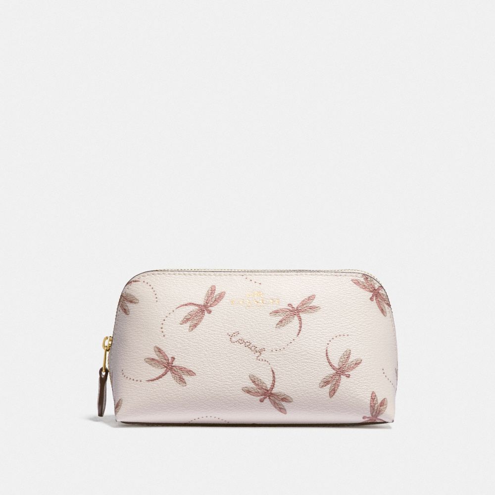 COSMETIC CASE 17 WITH DRAGONFLY PRINT - F76898 - IM/CHALK MULTI