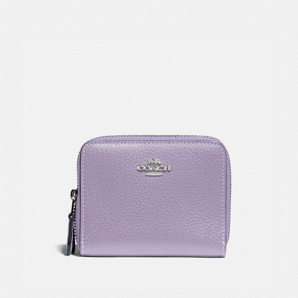 COACH F76935 - SMALL DOUBLE ZIP AROUND WALLET LILAC/SILVER