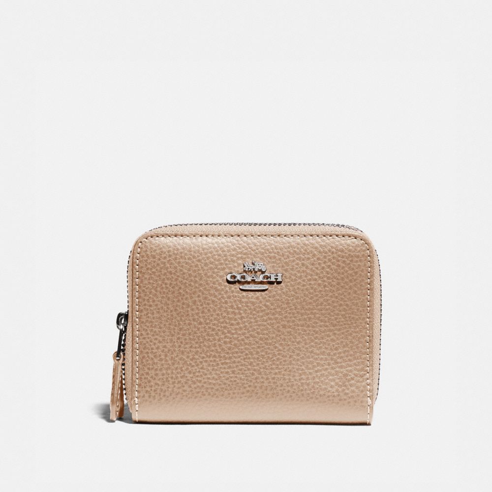 SMALL DOUBLE ZIP AROUND WALLET - SV/PLATINUM - COACH F76935